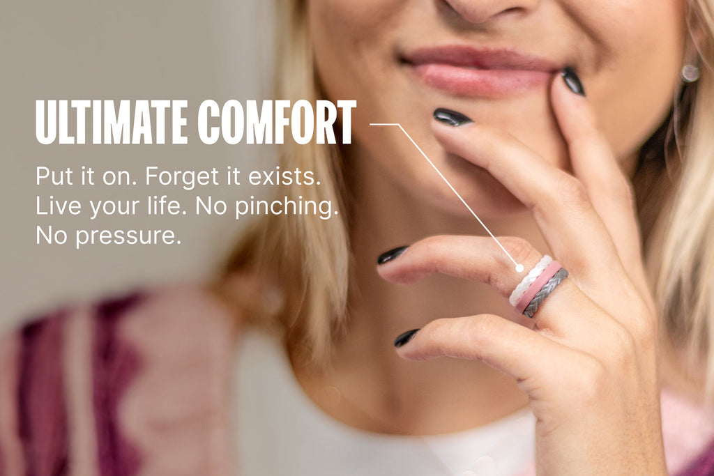 Blue Swirl Thin Ring